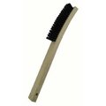 Gordon Brush 4x19 Row 0.014" 13-3/4" Curved Wood Handle Plater's Brush 414N-014G